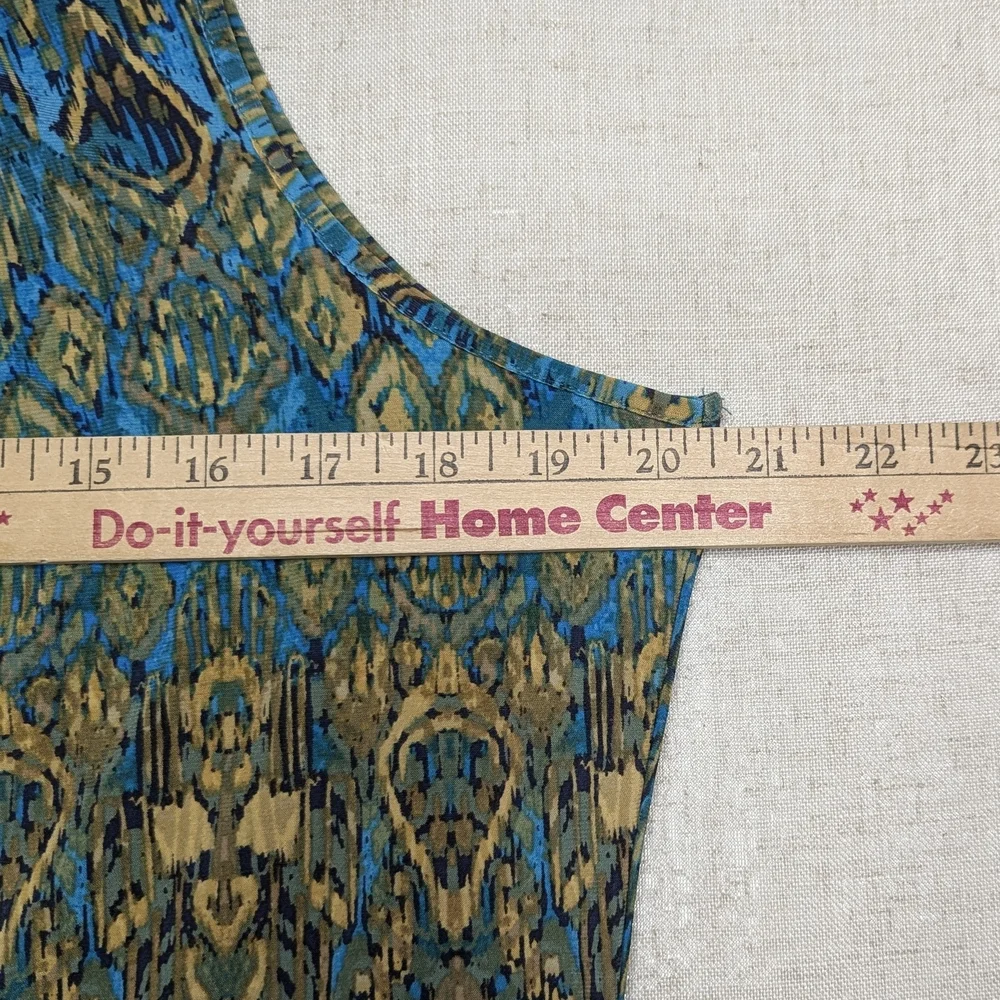 Chaps Ikat Print Keyhole Blouse - XL - Picture 9 of 11